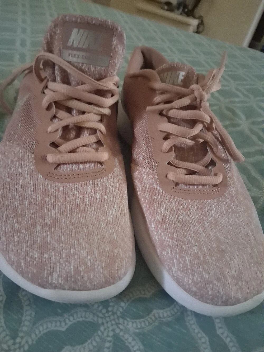 Nike Women Light Pink Mesh Running Sneakers Size 7 908995-002
